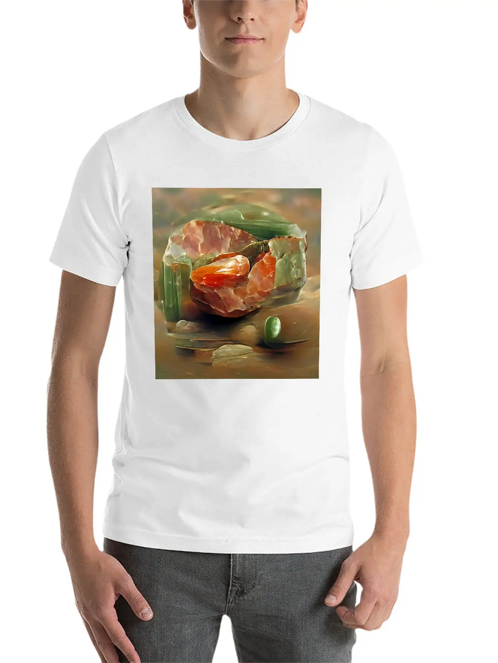 Unakite Crystal Gemstone Unisex Casual T-Shirt – Clean Design For Daily Comfort
