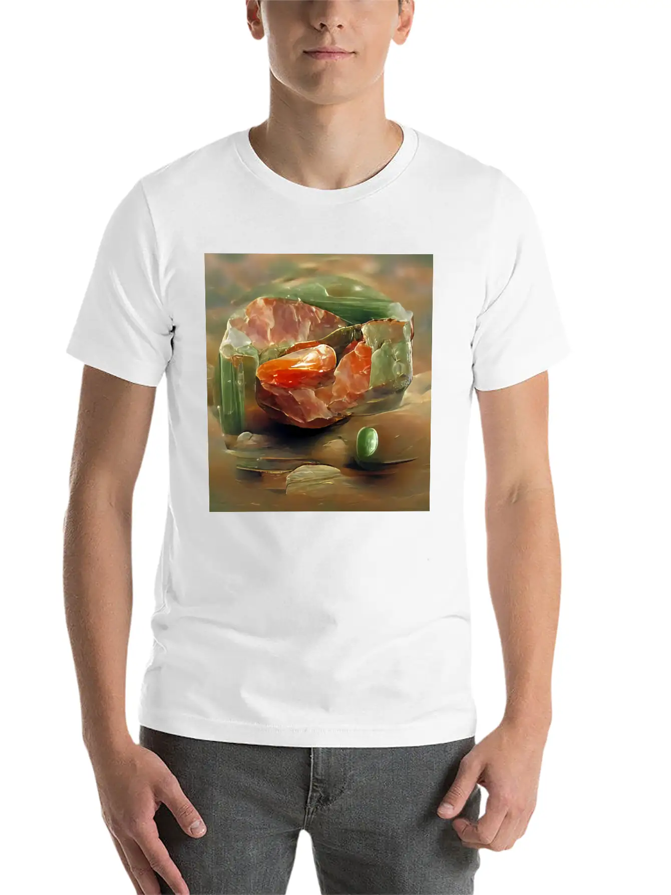 Unakite Crystal Gemstone Unisex Casual T-Shirt – Clean Design For Daily Comfort