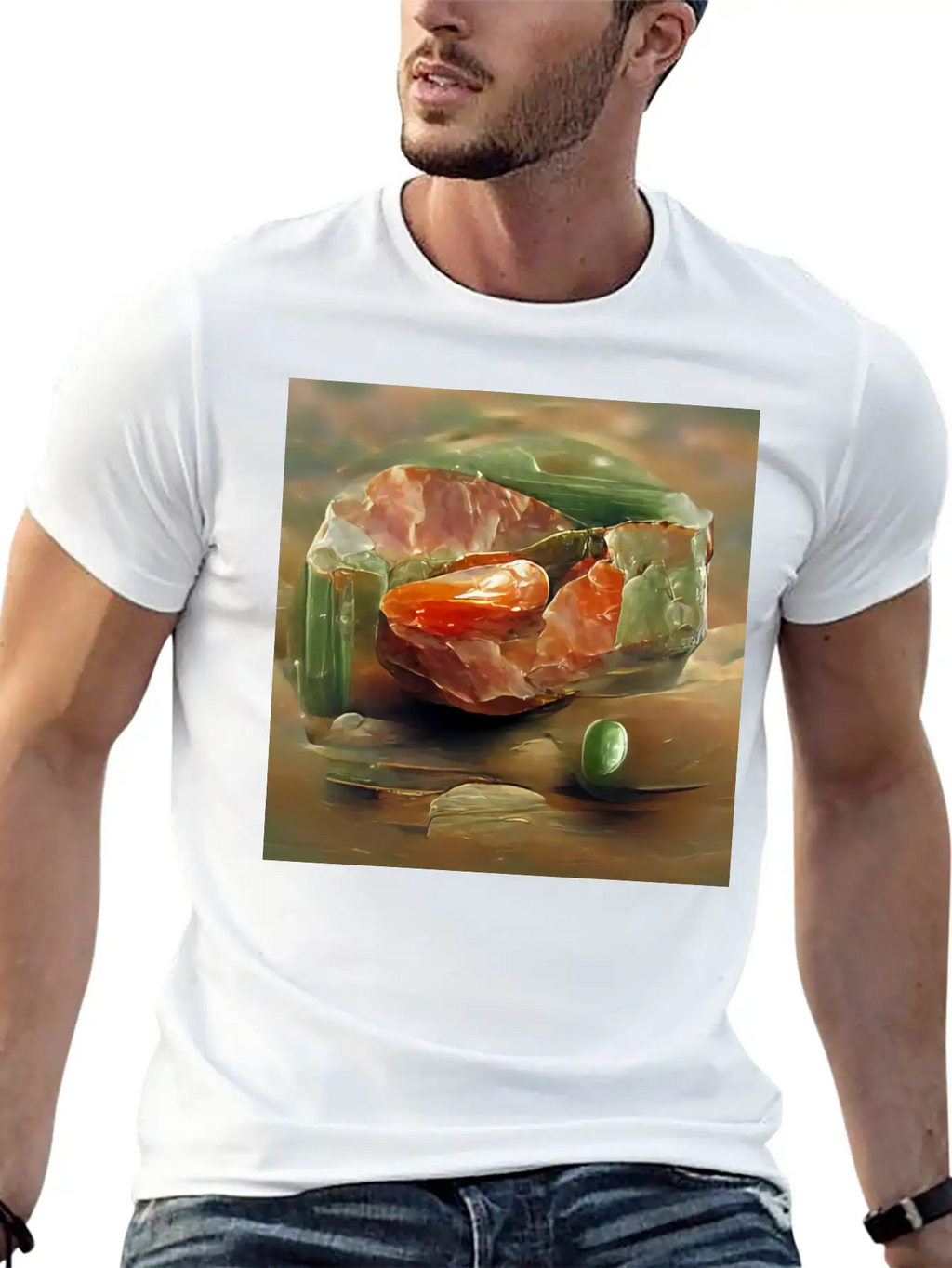 Unakite Crystal Gemstone Unisex Casual T-Shirt – Clean Design For Daily Comfort