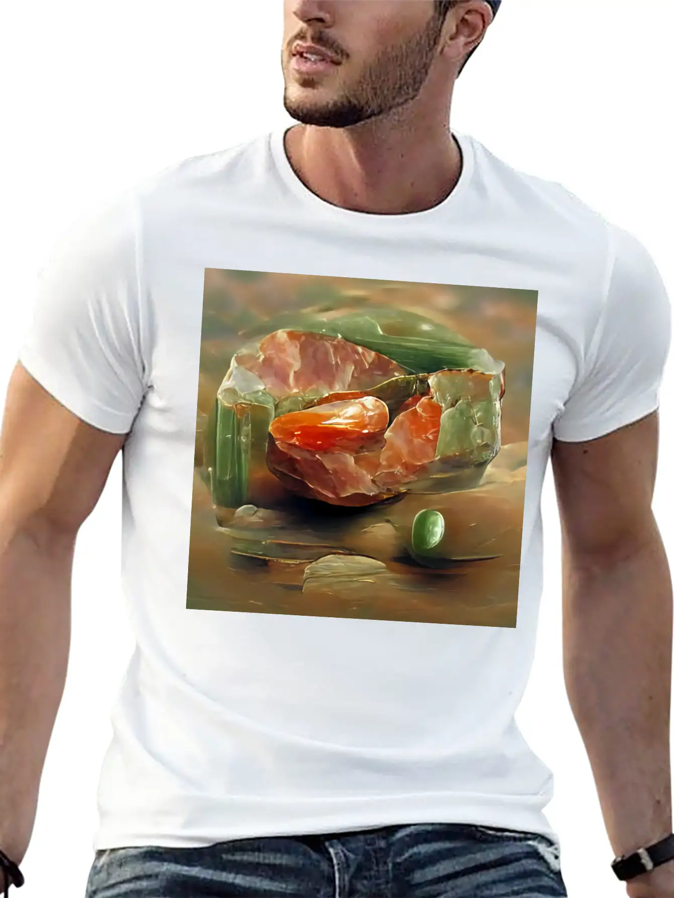 Unakite Crystal Gemstone Unisex Casual T-Shirt – Clean Design For Daily Comfort