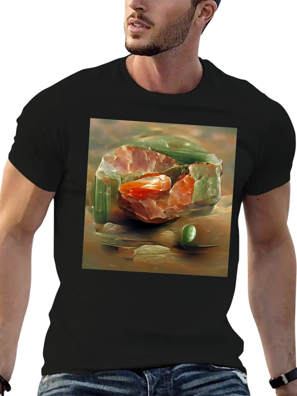 Unakite Crystal Gemstone Unisex Casual T-Shirt – Clean Design For Daily Comfort