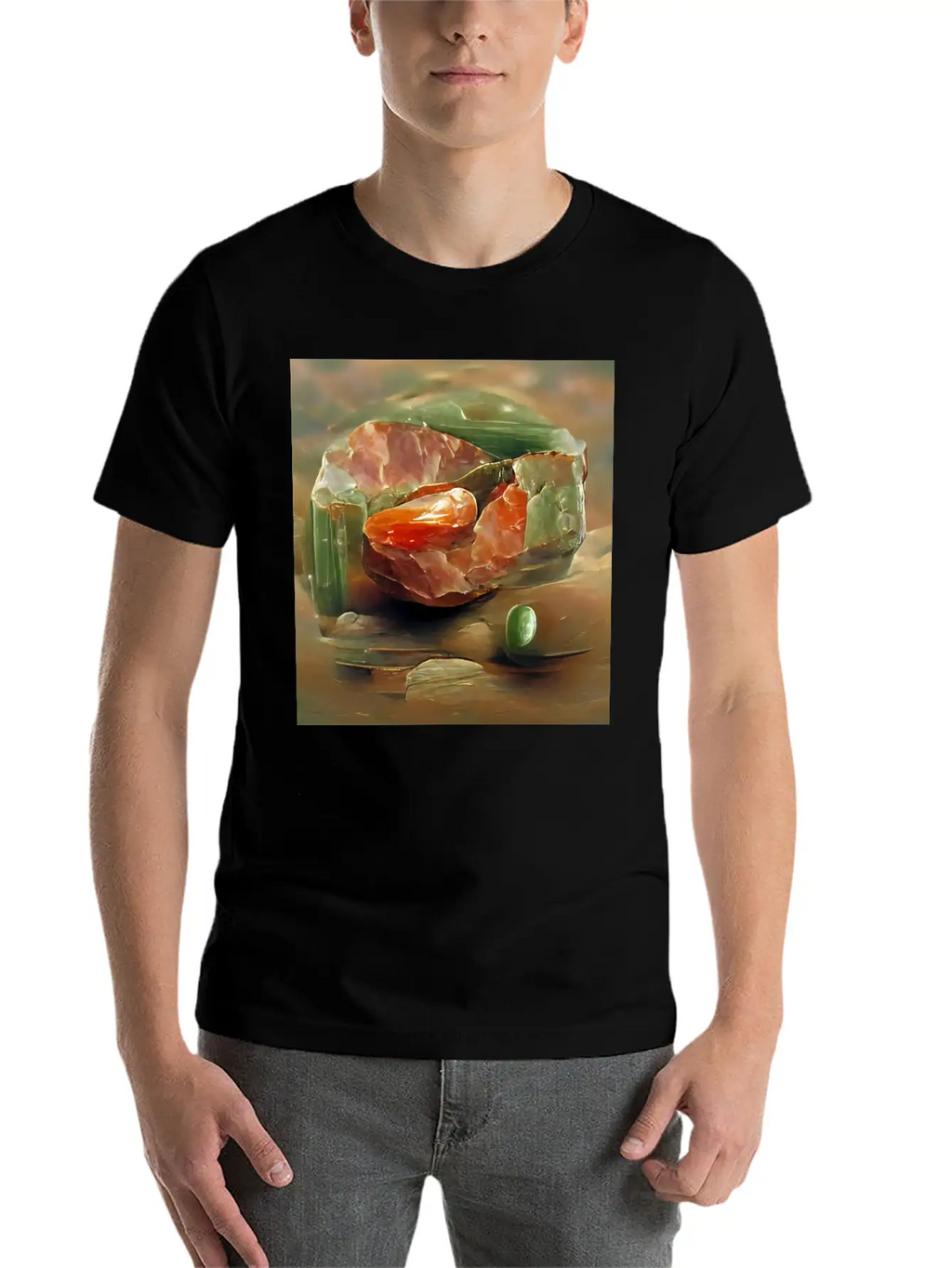 Unakite Crystal Gemstone Unisex Casual T-Shirt – Clean Design For Daily Comfort