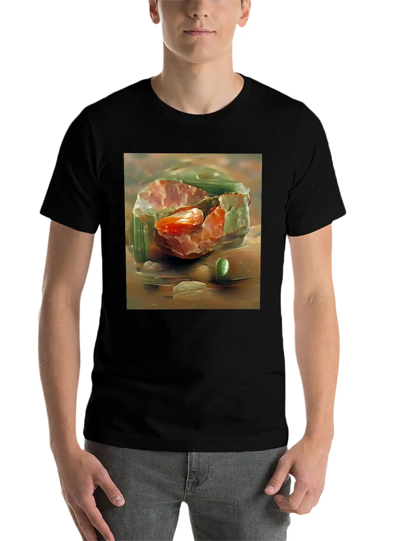 Unakite Crystal Gemstone Unisex Casual T-Shirt – Clean Design For Daily Comfort