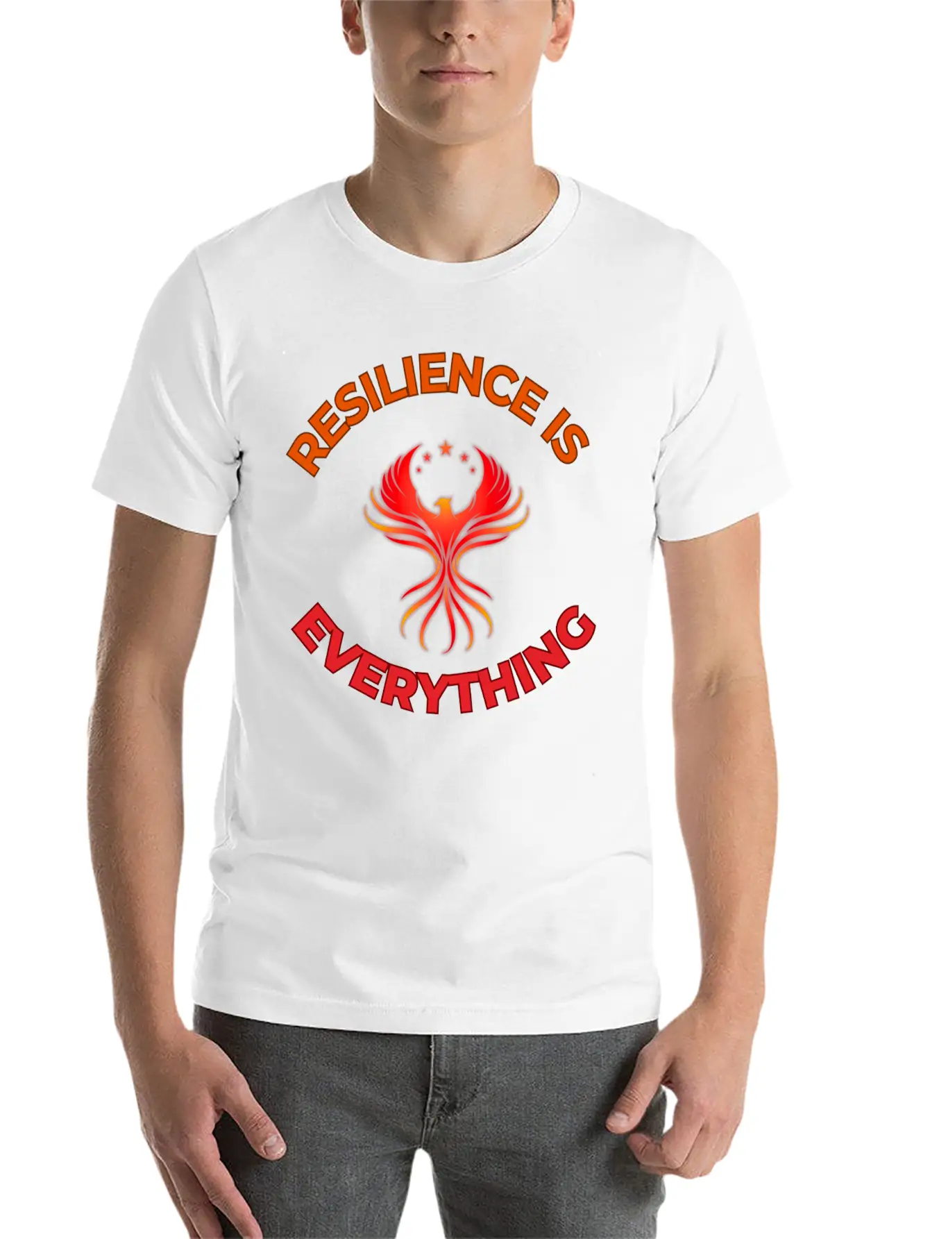 Unbreakable Spirit: Rise Like The Phoenix Unisex Short Sleeve Soft Cotton T-Shirt – Casual Everyday Wear