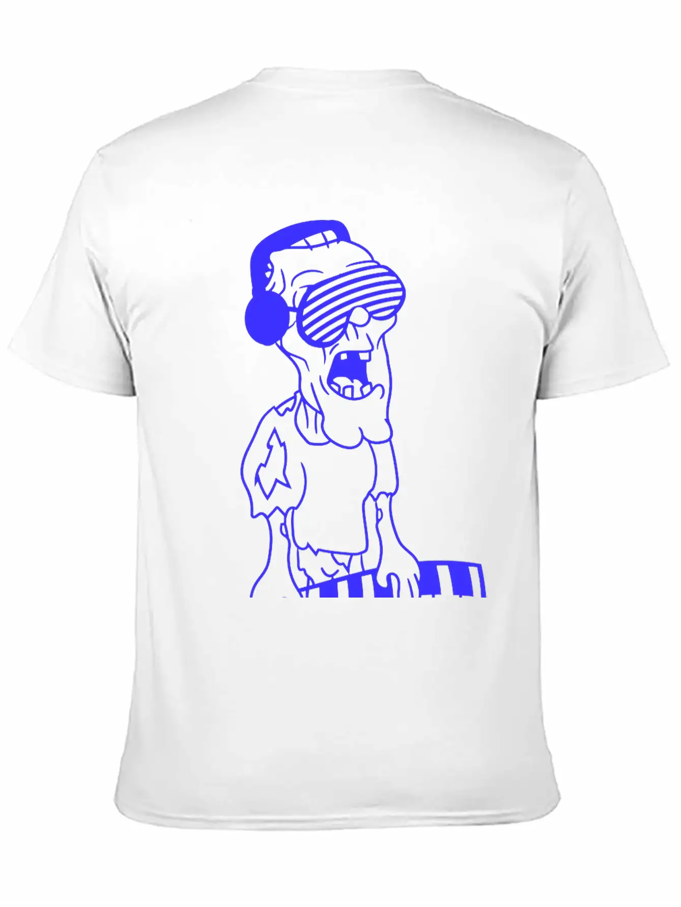 Undead Zombie Keyboard Sunglasses Halloween Horror Stylish Everyday T-Shirt – Unisex Basic Cotton Tee