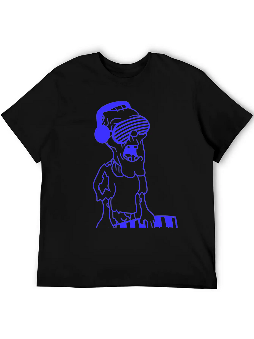 Undead Zombie Keyboard Sunglasses Halloween Horror Stylish Everyday T-Shirt – Unisex Basic Cotton Tee