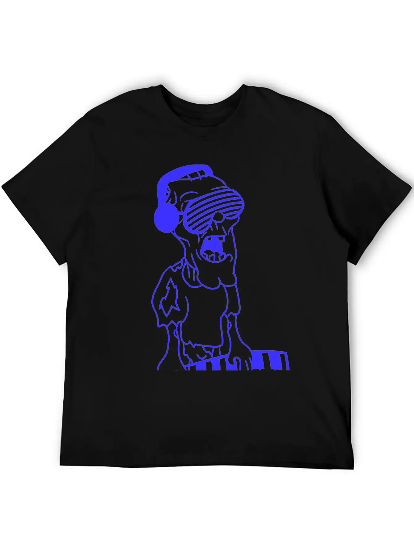 Undead Zombie Keyboard Sunglasses Halloween Horror Stylish Everyday T-Shirt – Unisex Basic Cotton Tee
