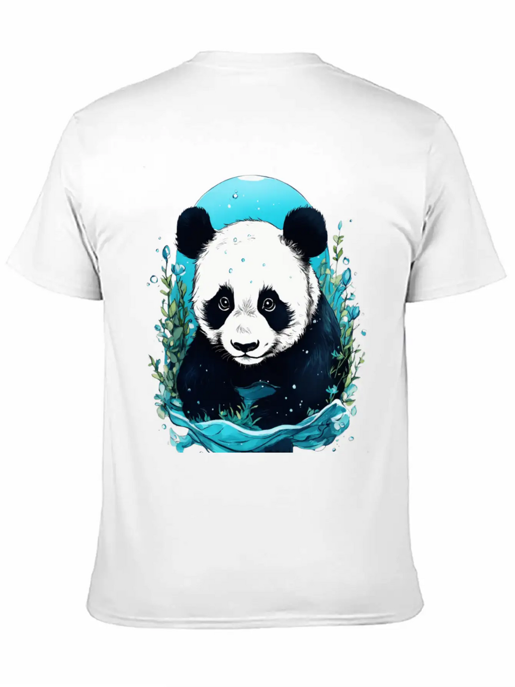 Underwater Panda Exploration Casual Graphic T-Shirt – Simple And Comfortable Daily Wear