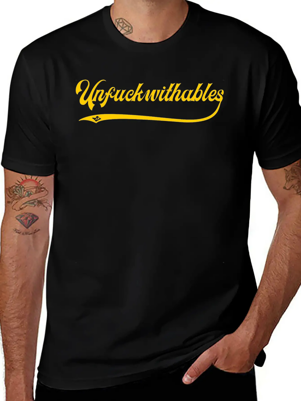 Unfuckwithables Yellow Breathable Soft Cotton T-Shirt – Timeless Casual Look