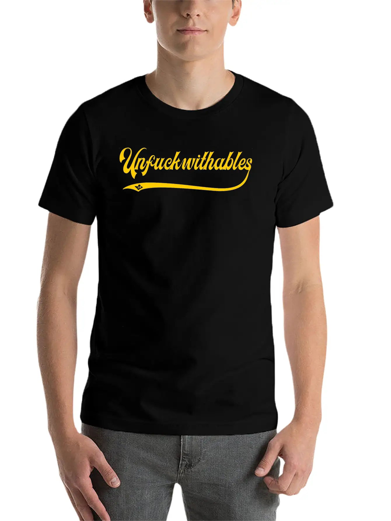 Unfuckwithables Yellow Breathable Soft Cotton T-Shirt – Timeless Casual Look