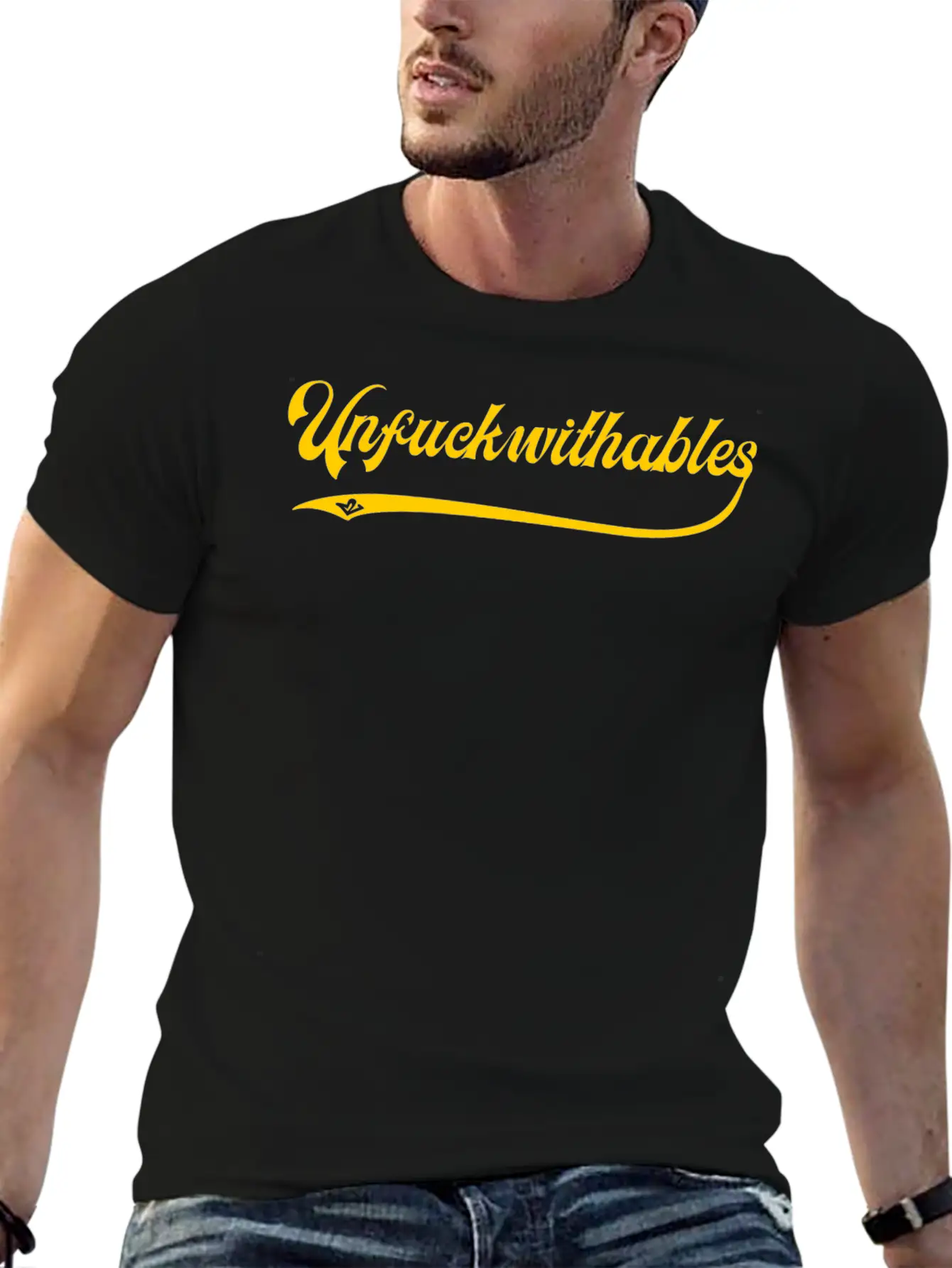 Unfuckwithables Yellow Breathable Soft Cotton T-Shirt – Timeless Casual Look