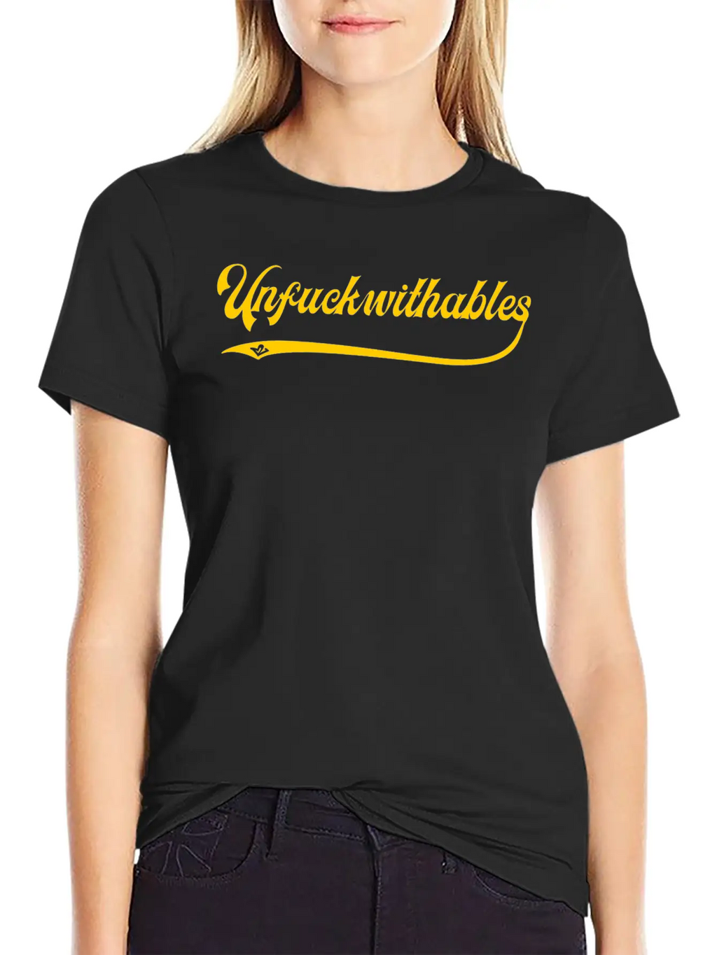 Unfuckwithables Yellow Breathable Soft Cotton T-Shirt – Timeless Casual Look