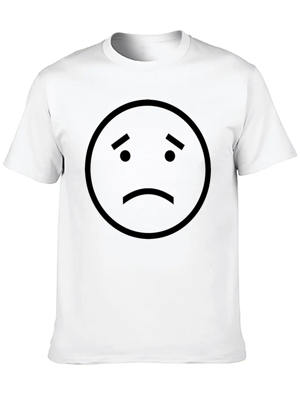 Unhappy Face Casual Graphic T-Shirt – Simple And Comfortable Daily Wear