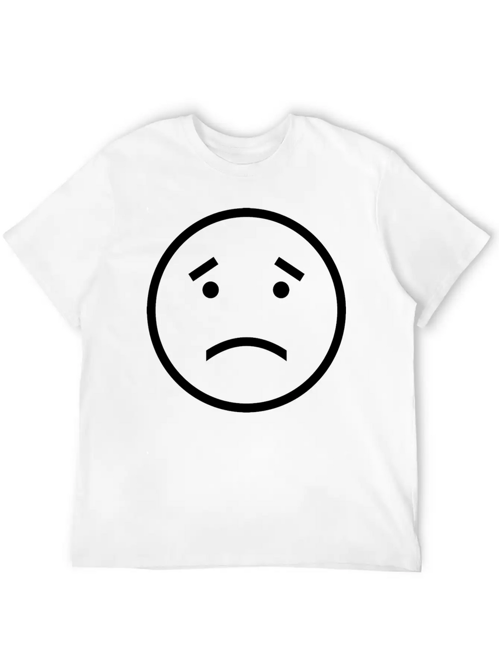 Unhappy Face Casual Graphic T-Shirt – Simple And Comfortable Daily Wear