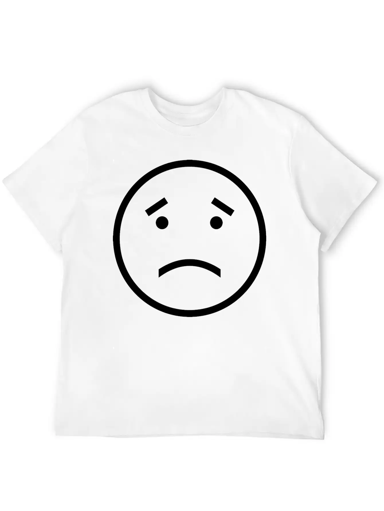 Unhappy Face Casual Graphic T-Shirt – Simple And Comfortable Daily Wear