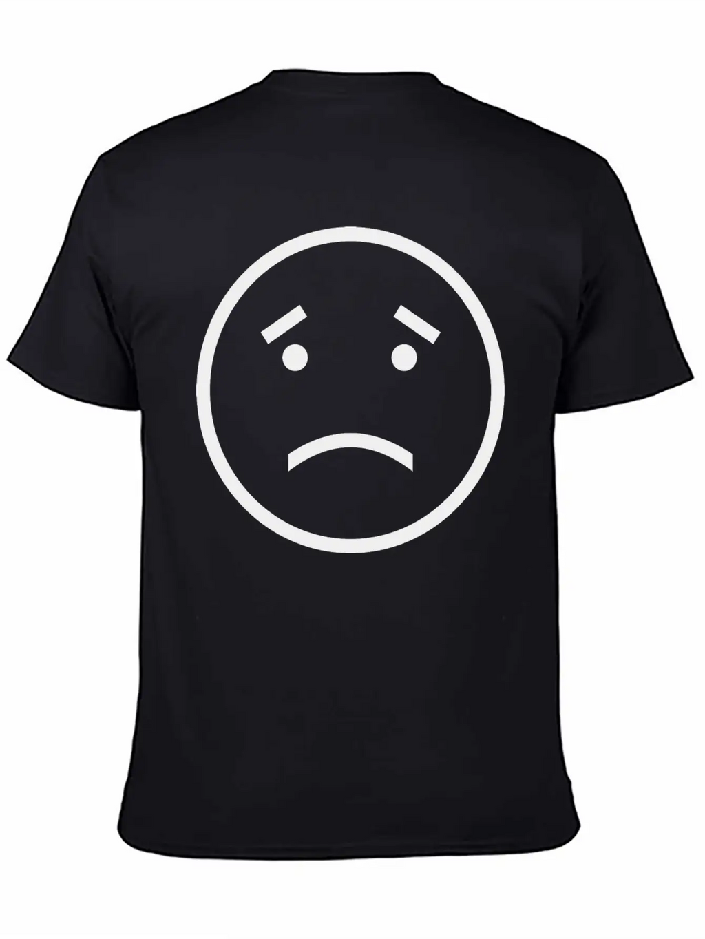 Unhappy Face Casual Graphic T-Shirt – Simple And Comfortable Daily Wear