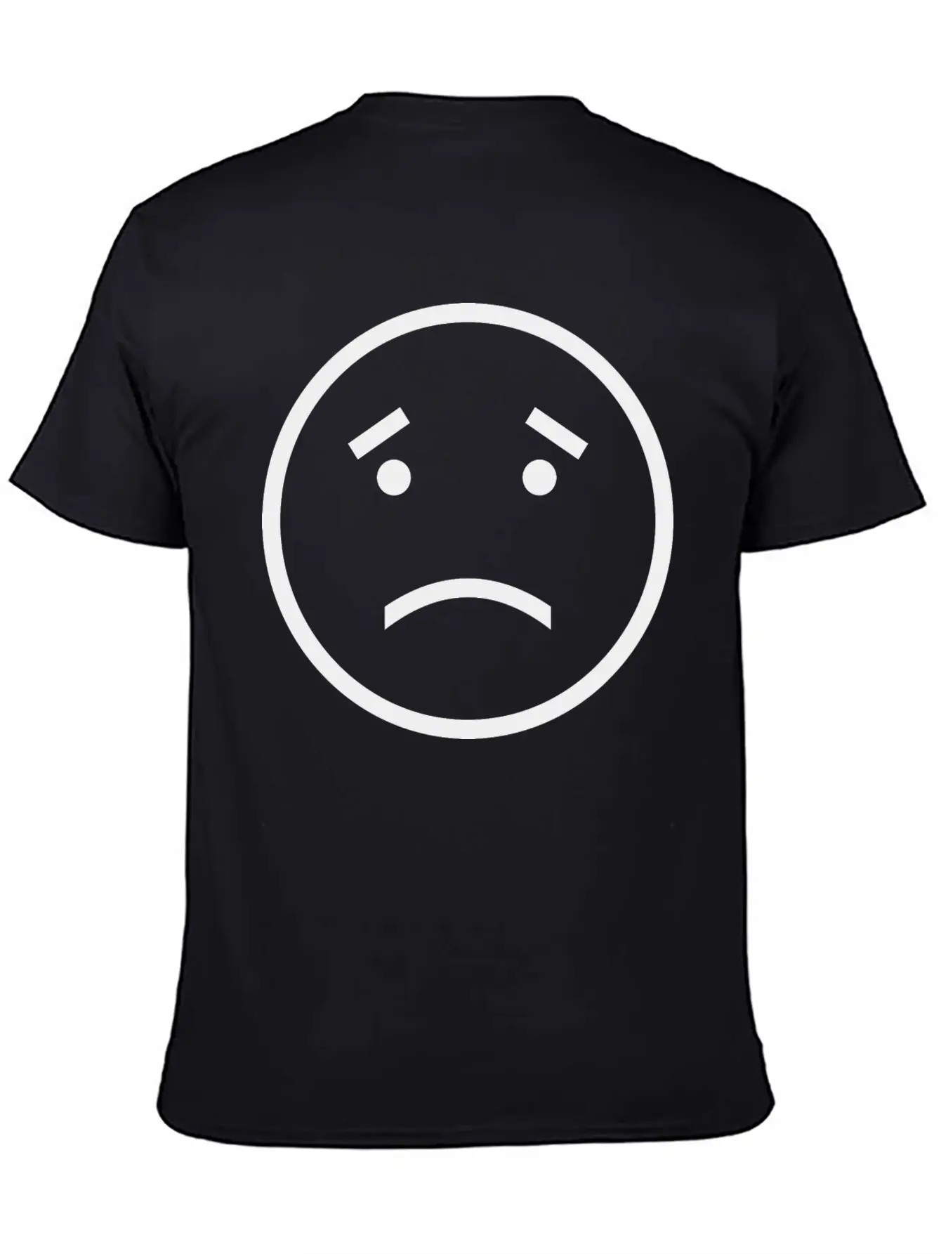 Unhappy Face Casual Graphic T-Shirt – Simple And Comfortable Daily Wear