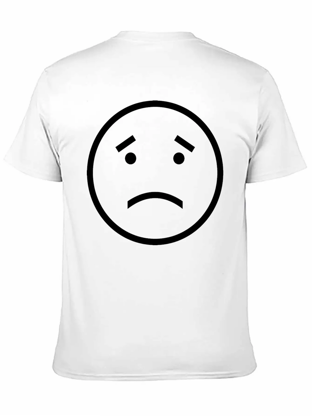 Unhappy Face Casual Graphic T-Shirt – Simple And Comfortable Daily Wear