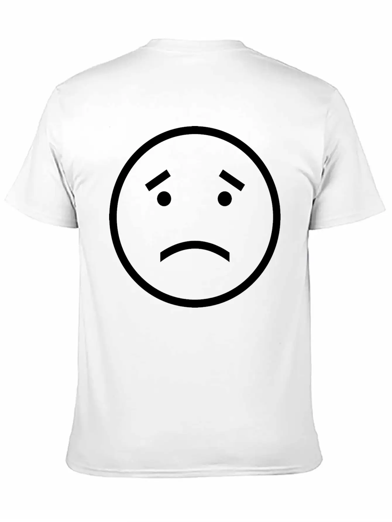 Unhappy Face Casual Graphic T-Shirt – Simple And Comfortable Daily Wear