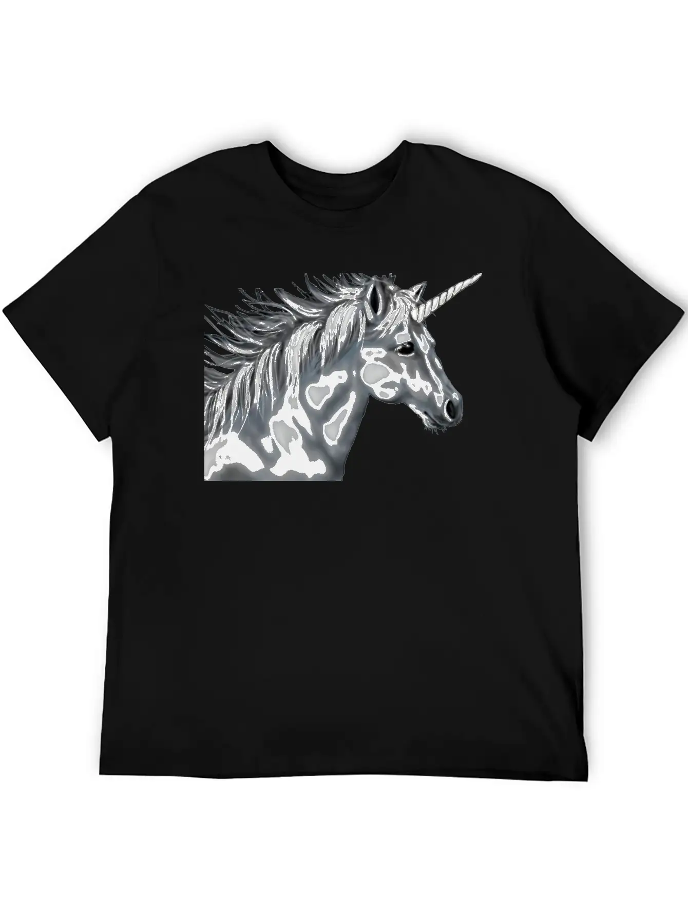 Unicorn Gray Scale Essential Cotton Tee For Daily Outfits – Unisex Style