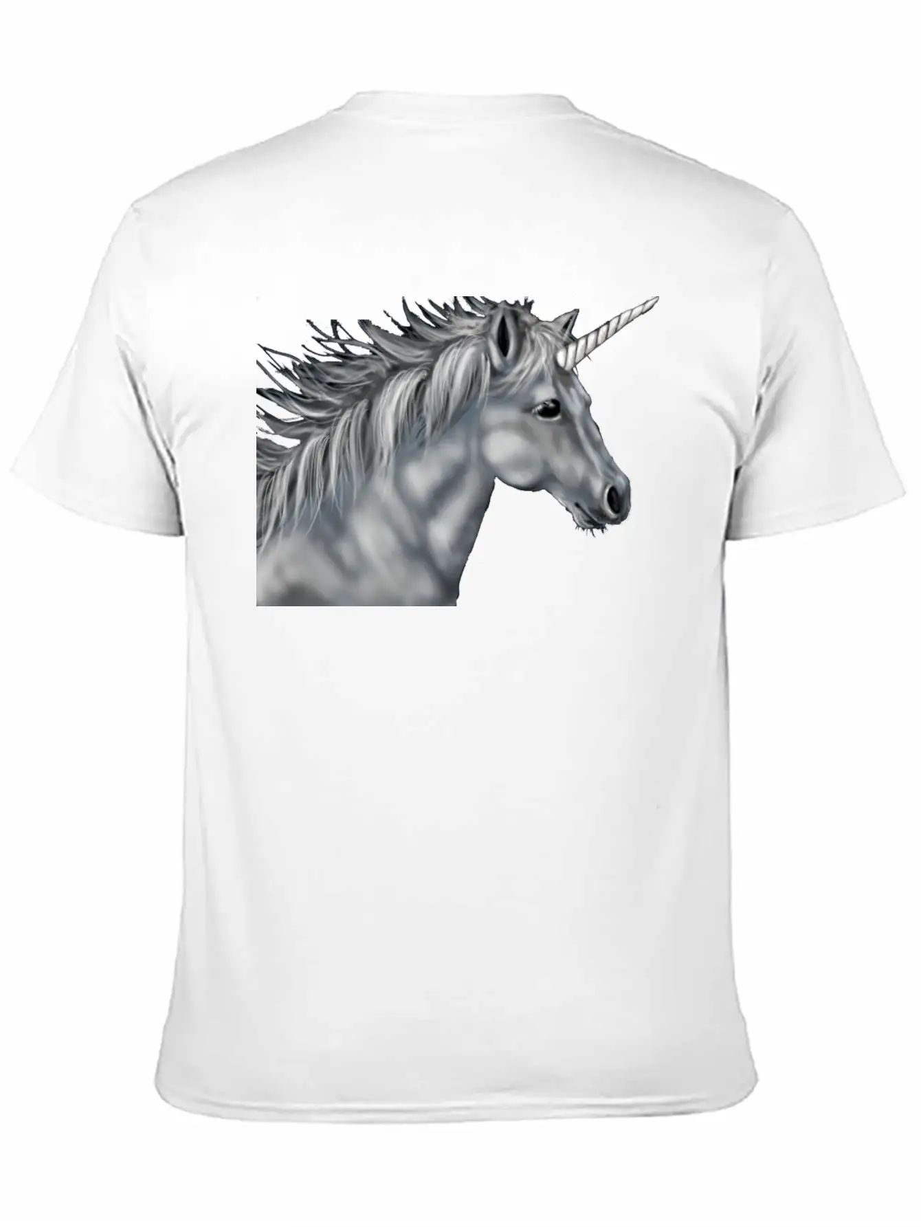 Unicorn Gray Scale Essential Cotton Tee For Daily Outfits – Unisex Style