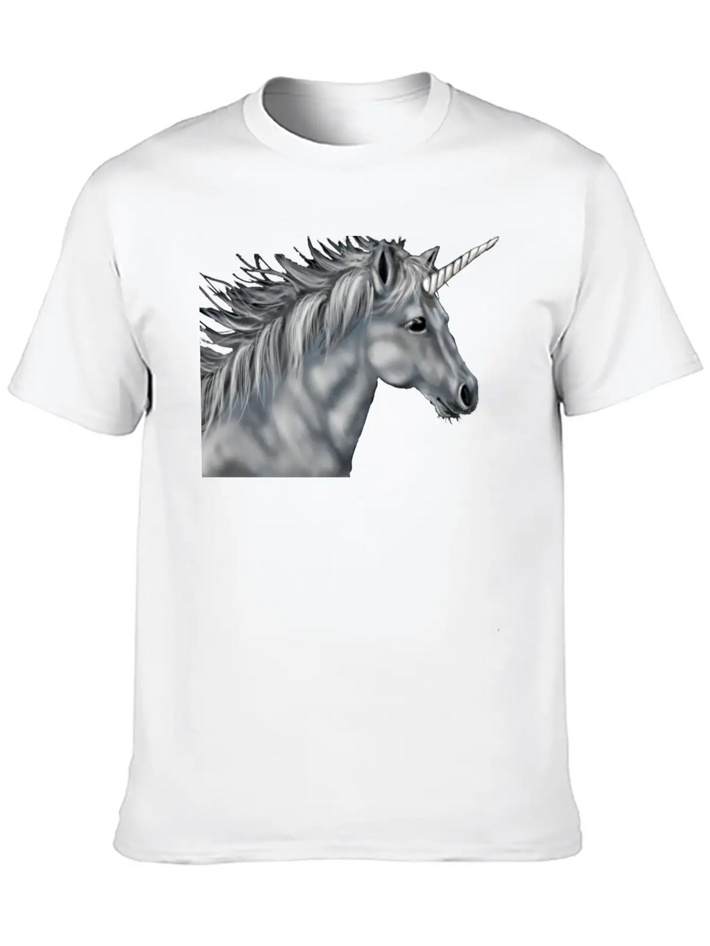 Unicorn Gray Scale Essential Cotton Tee For Daily Outfits – Unisex Style