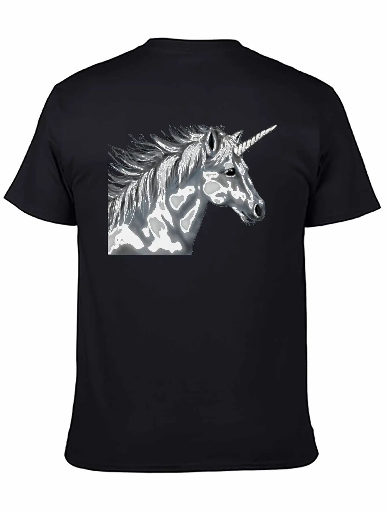 Unicorn Gray Scale Essential Cotton Tee For Daily Outfits – Unisex Style