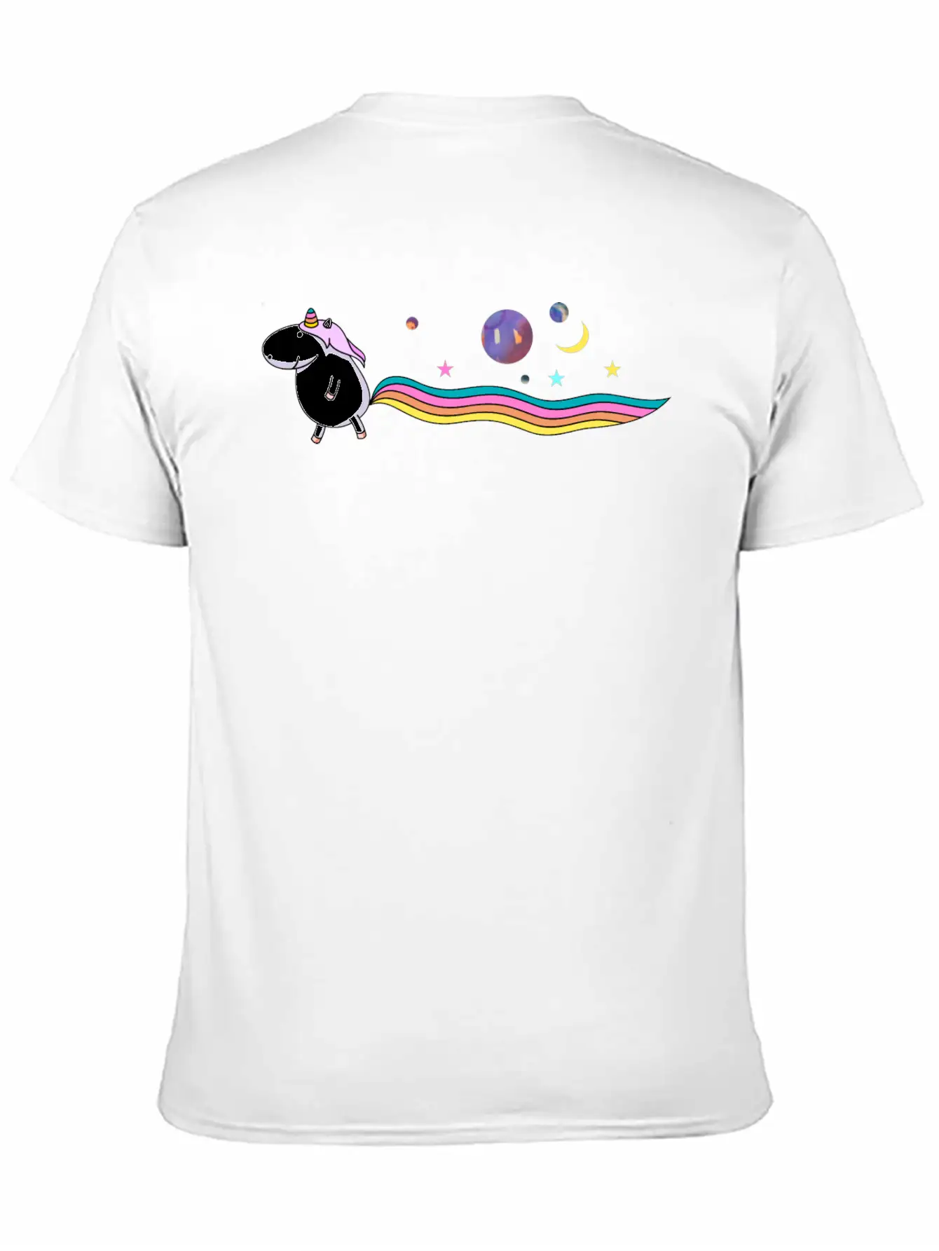Unicorn In The Universe Essential Cotton Tee For Daily Outfits – Unisex Style