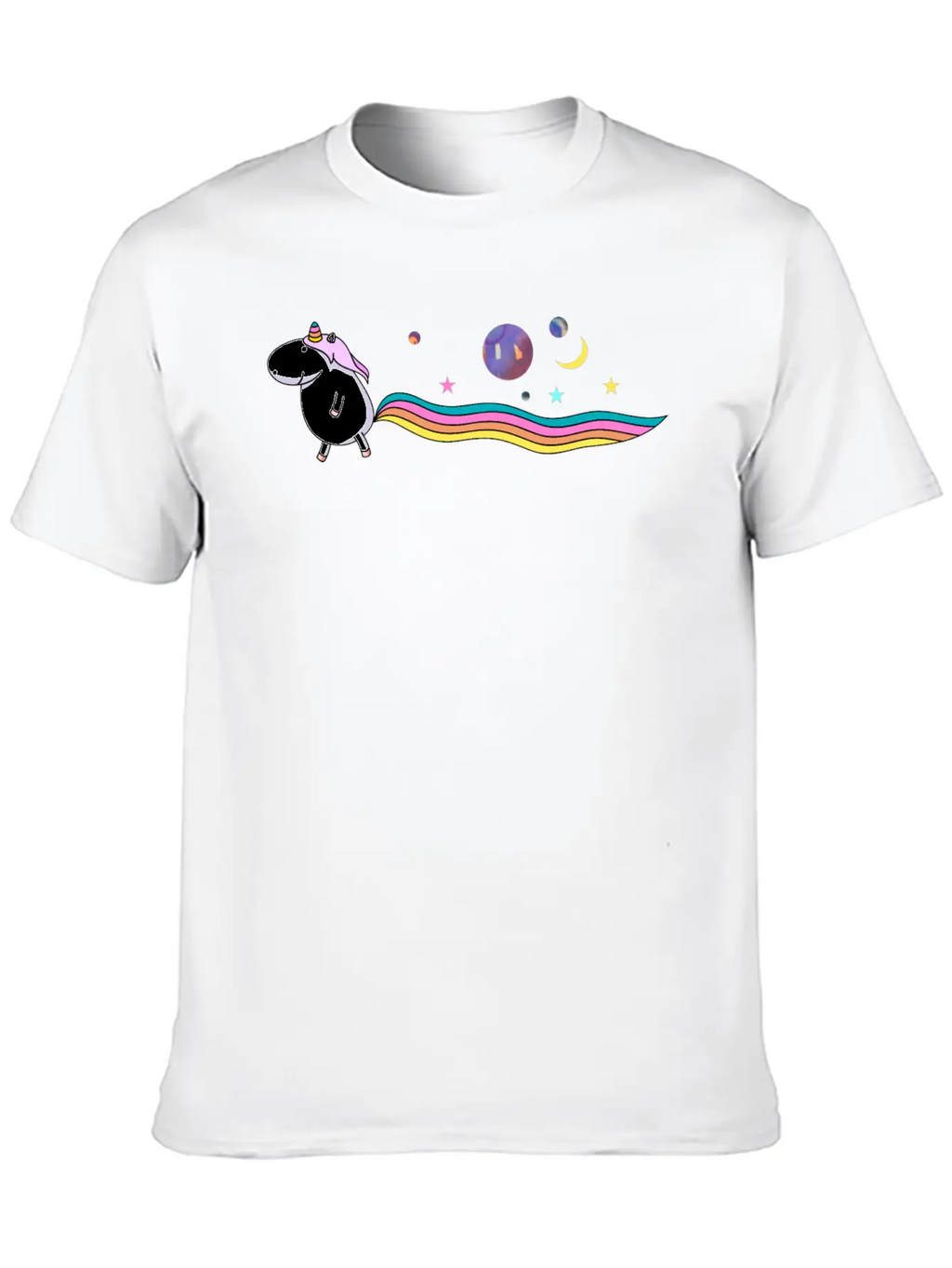 Unicorn In The Universe Essential Cotton Tee For Daily Outfits – Unisex Style