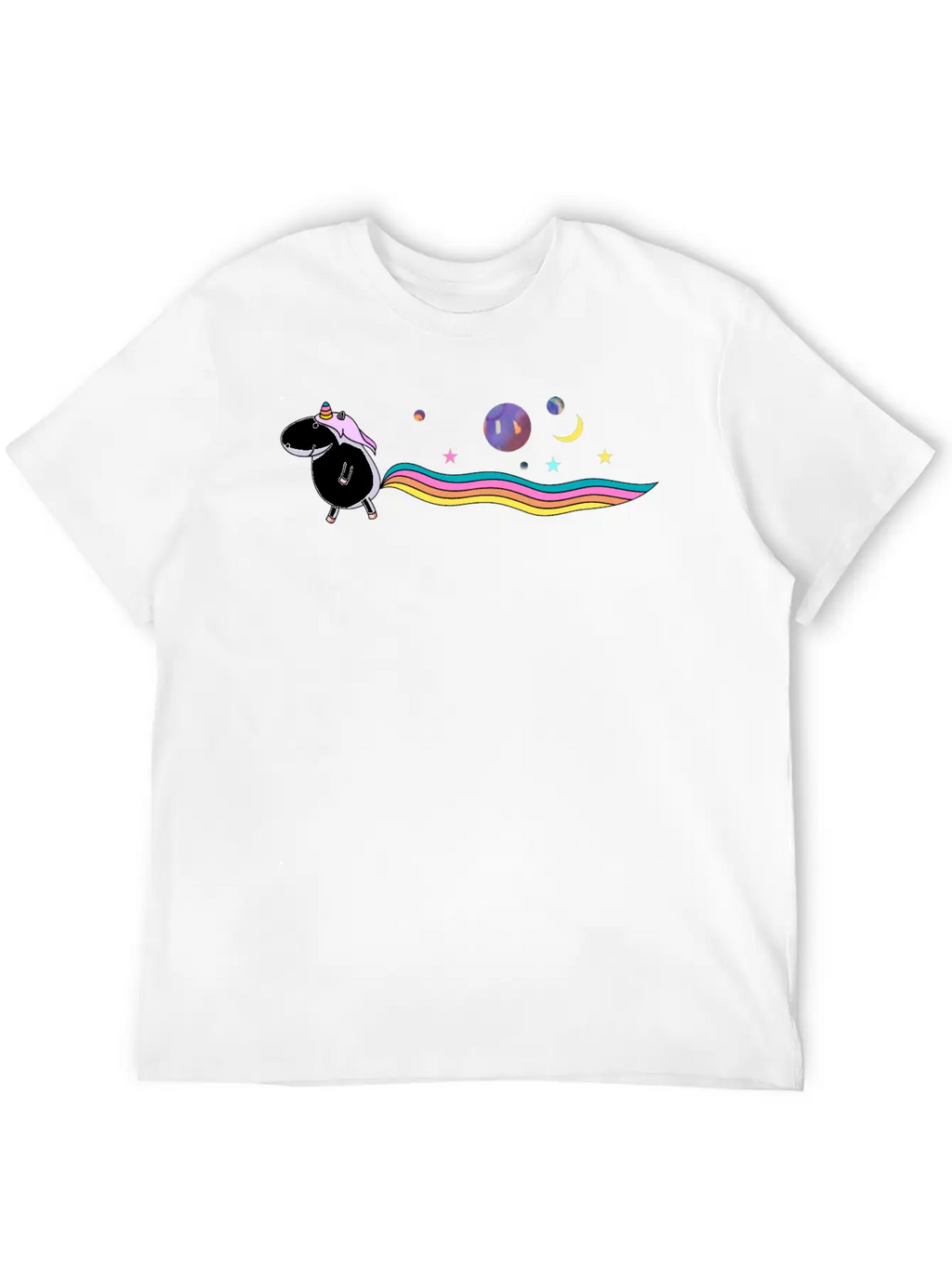 Unicorn In The Universe Essential Cotton Tee For Daily Outfits – Unisex Style
