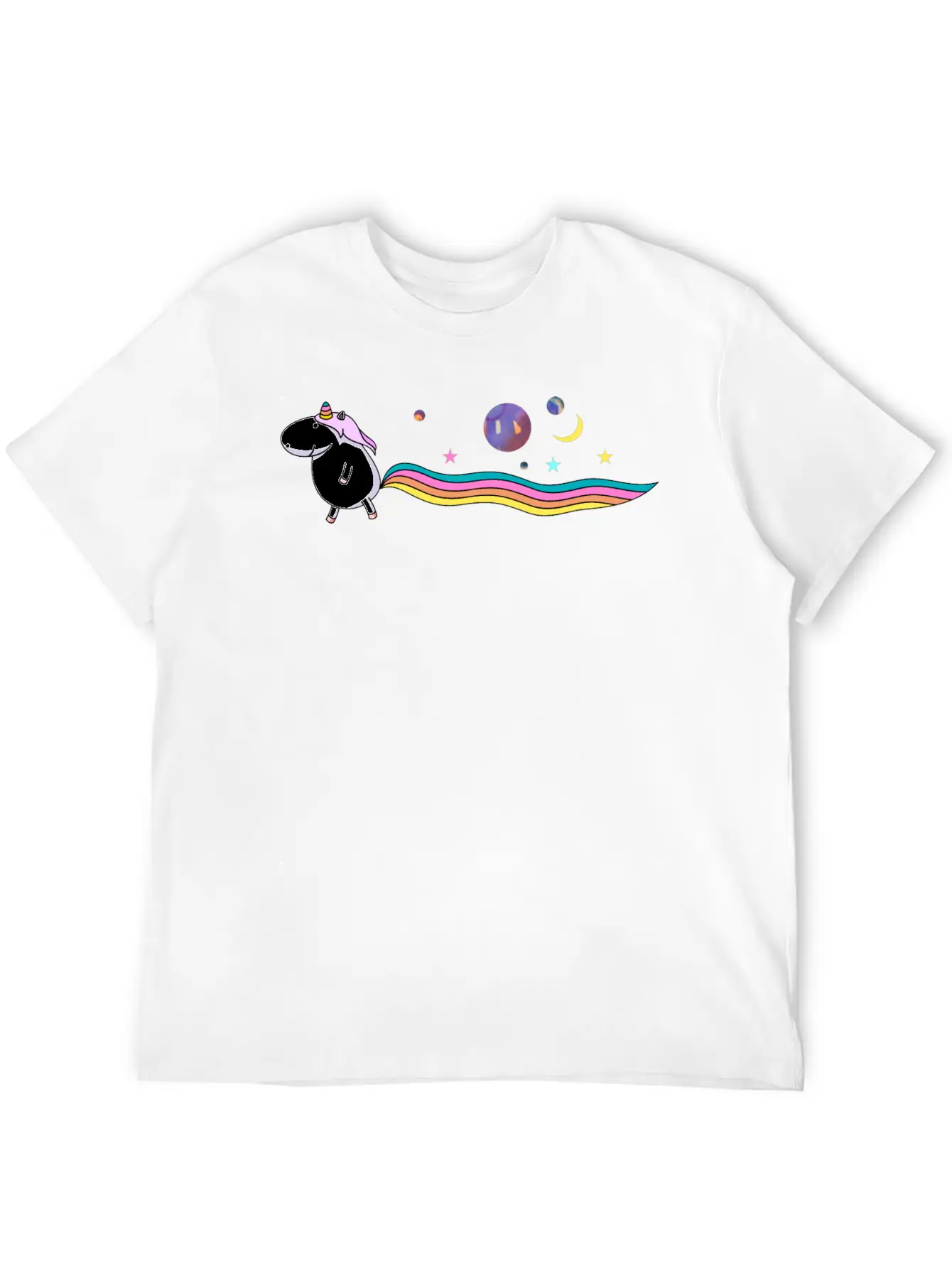 Unicorn In The Universe Essential Cotton Tee For Daily Outfits – Unisex Style