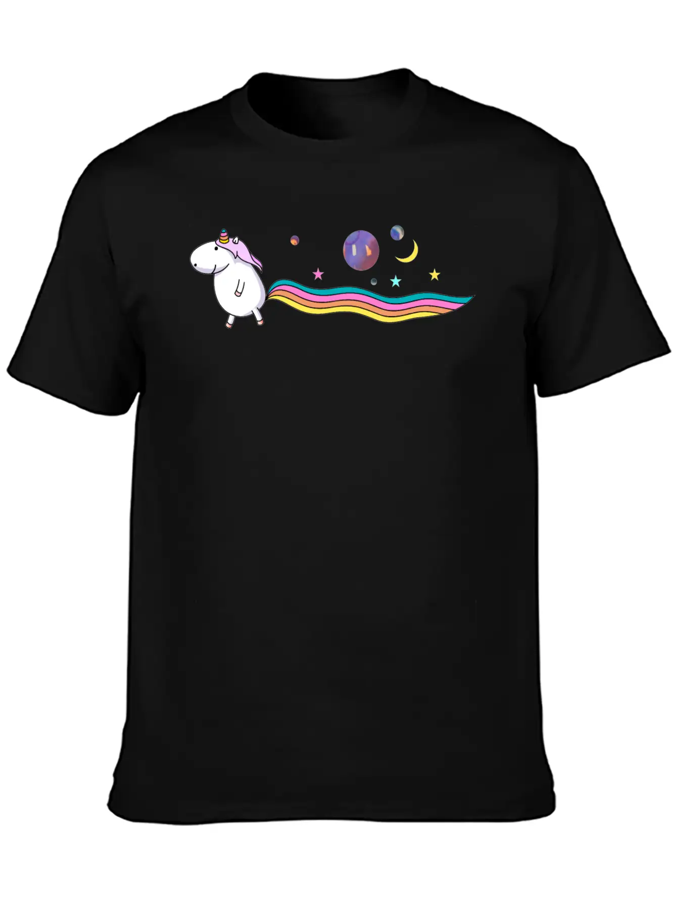 Unicorn In The Universe Essential Cotton Tee For Daily Outfits – Unisex Style