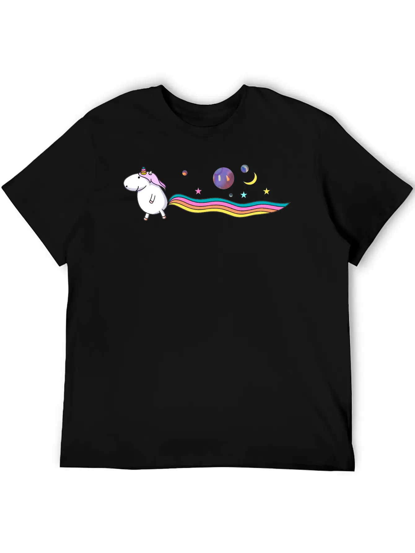 Unicorn In The Universe Essential Cotton Tee For Daily Outfits – Unisex Style