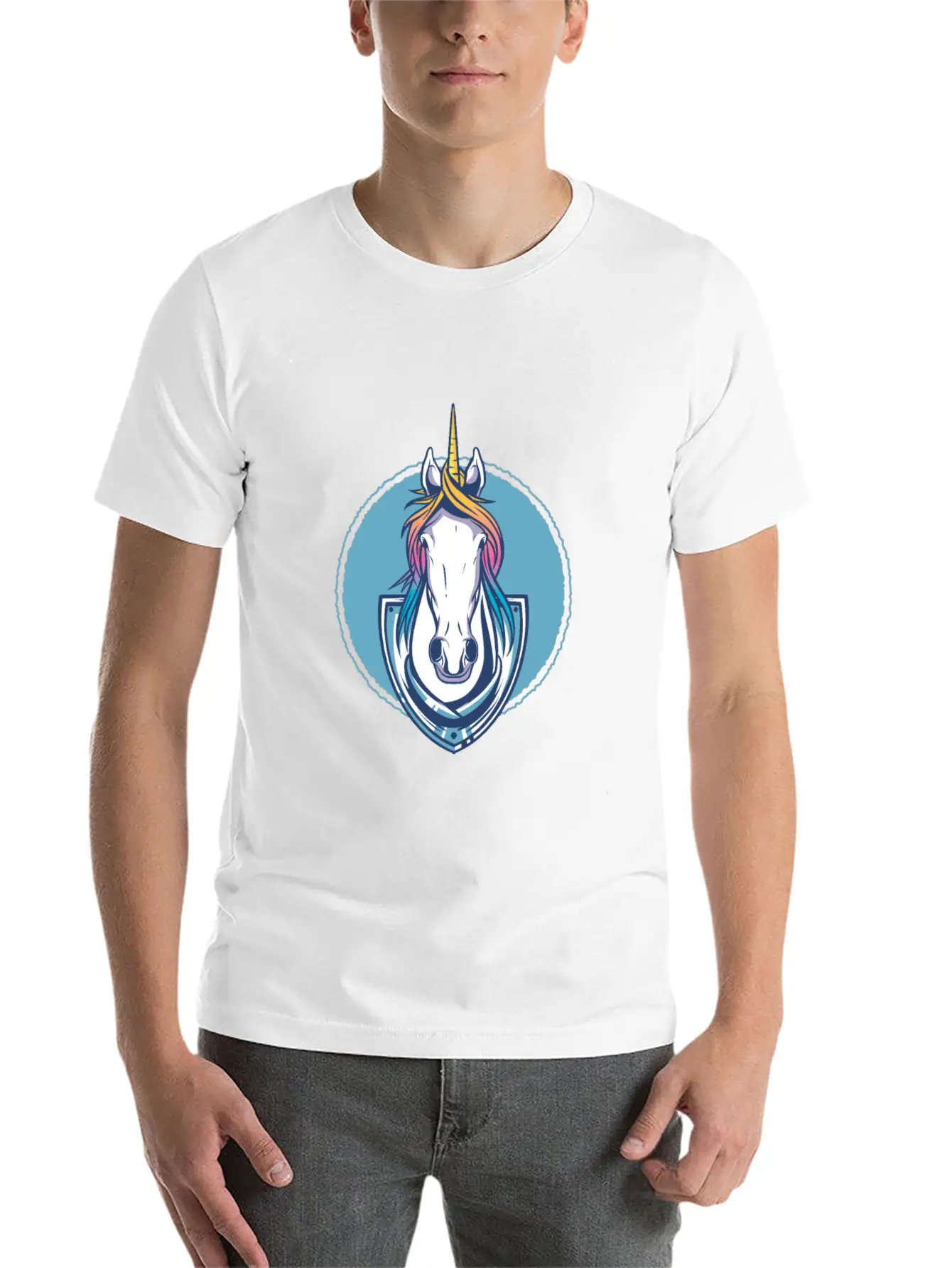 Unicorn Trophy Classic Fit Graphic Tee For Daily Comfort – Unisex Cotton Shirt