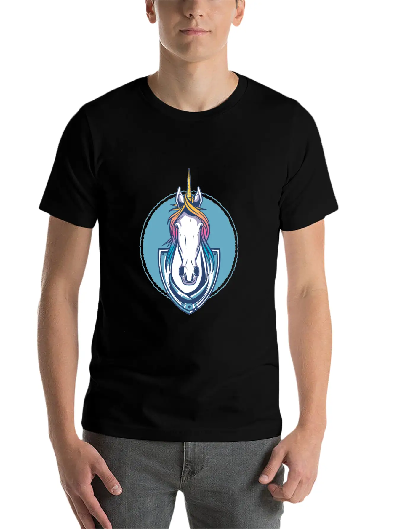 Unicorn Trophy Classic Fit Graphic Tee For Daily Comfort – Unisex Cotton Shirt