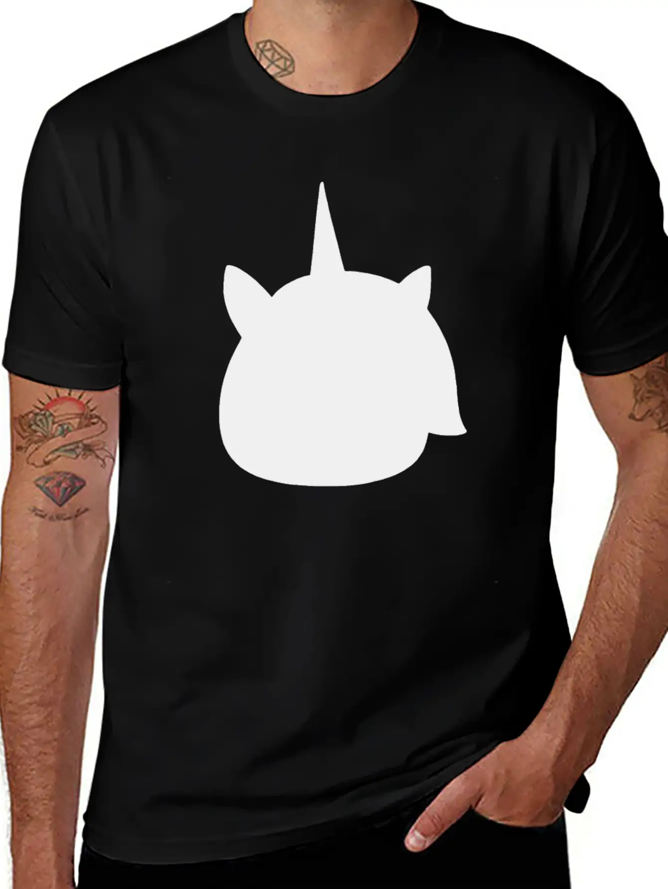 Unicorn Unicorn Head Rainbow Minimalist Breathable Soft Cotton T-Shirt – Timeless Casual Look