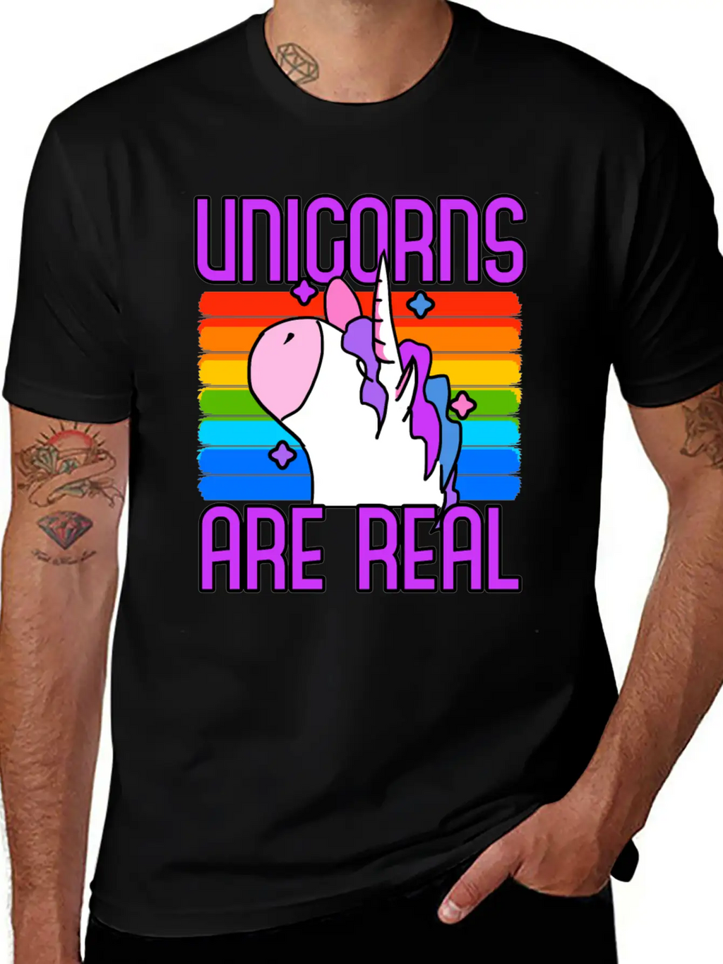 Unicorn Unicorns Are Real Unisex Casual T-Shirt – Clean Design For Daily Comfort