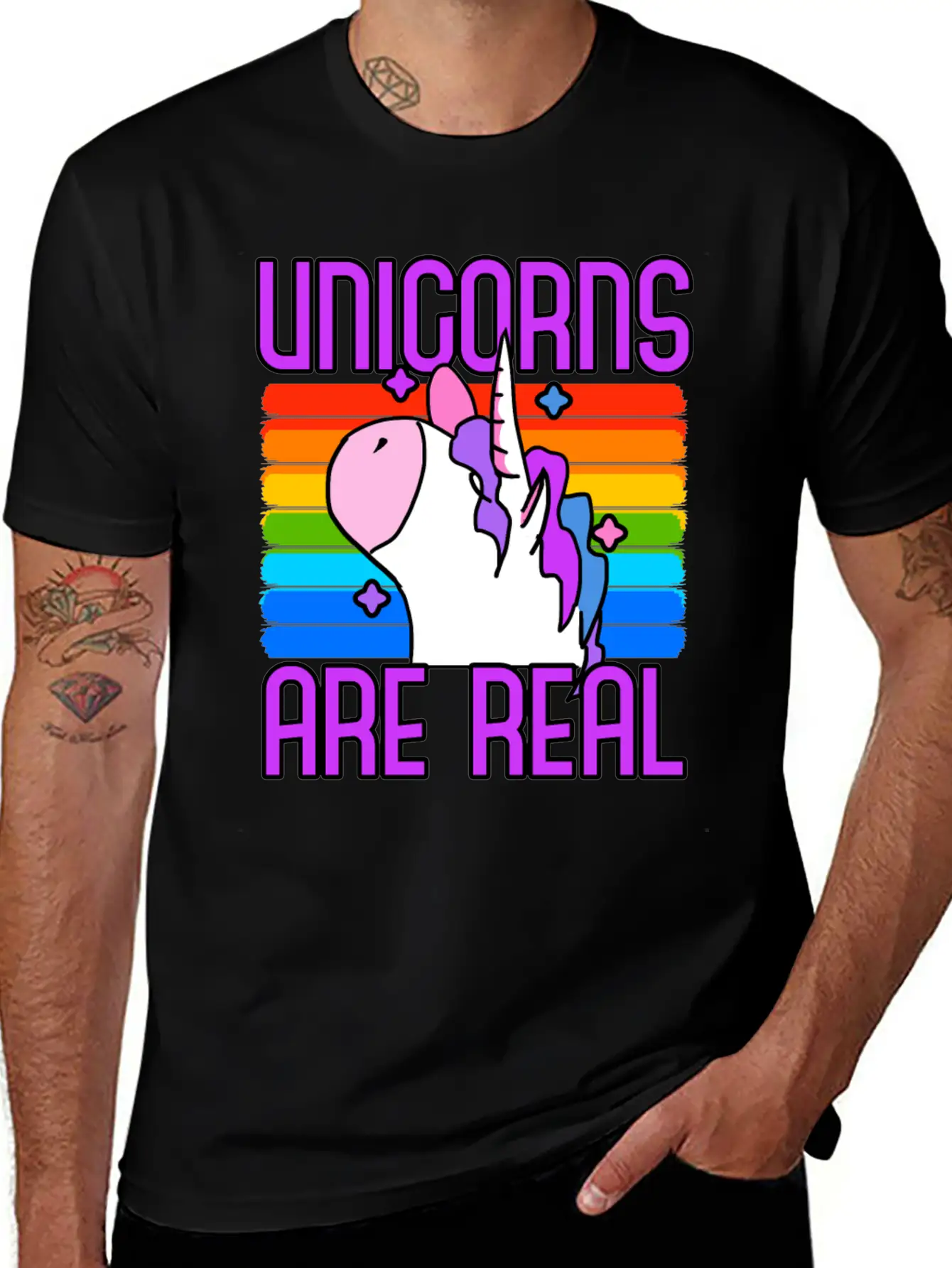 Unicorn Unicorns Are Real Unisex Casual T-Shirt – Clean Design For Daily Comfort