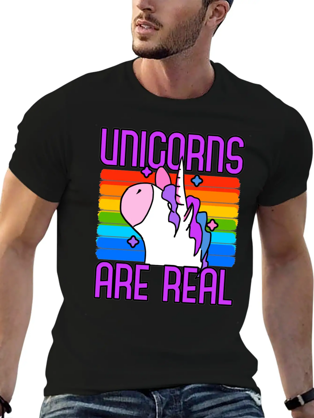 Unicorn Unicorns Are Real Unisex Casual T-Shirt – Clean Design For Daily Comfort
