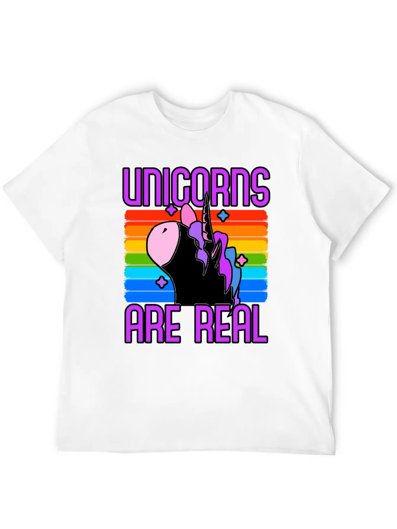 Unicorn Unicorns Are Real Unisex Casual T-Shirt – Clean Design For Daily Comfort