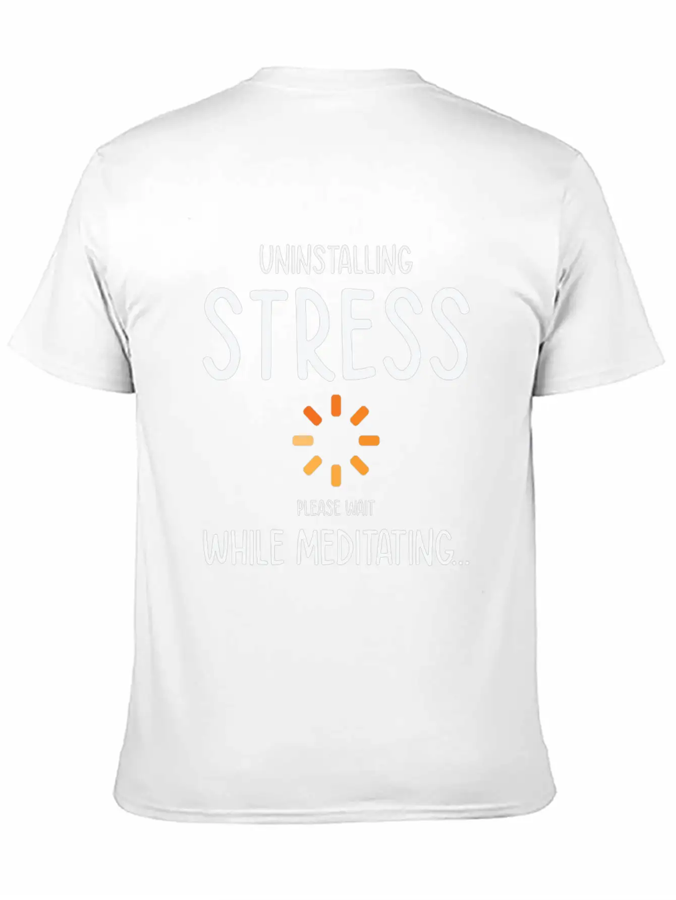 Uninstalling Stress Meditating Yoga Lover Unisex Short Sleeve Soft Cotton T-Shirt – Casual Everyday Wear