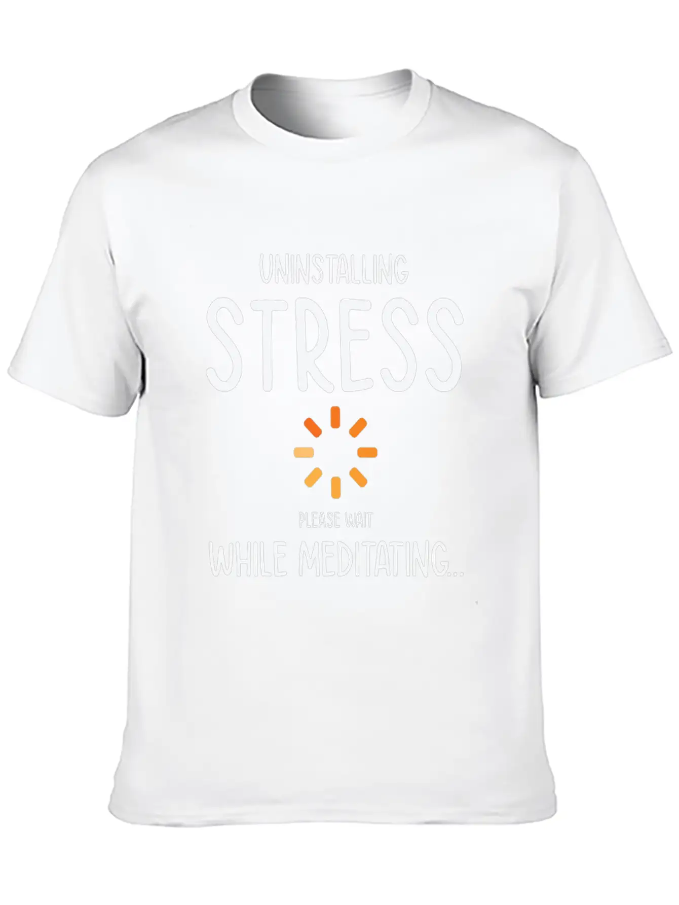 Uninstalling Stress Meditating Yoga Lover Unisex Short Sleeve Soft Cotton T-Shirt – Casual Everyday Wear