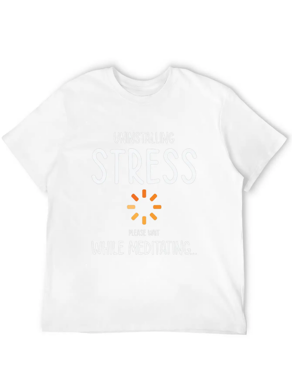 Uninstalling Stress Meditating Yoga Lover Unisex Short Sleeve Soft Cotton T-Shirt – Casual Everyday Wear