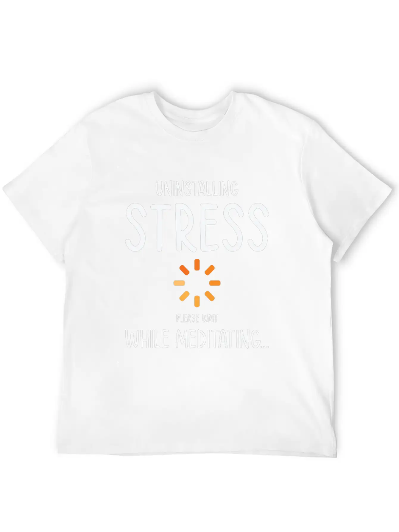 Uninstalling Stress Meditating Yoga Lover Unisex Short Sleeve Soft Cotton T-Shirt – Casual Everyday Wear