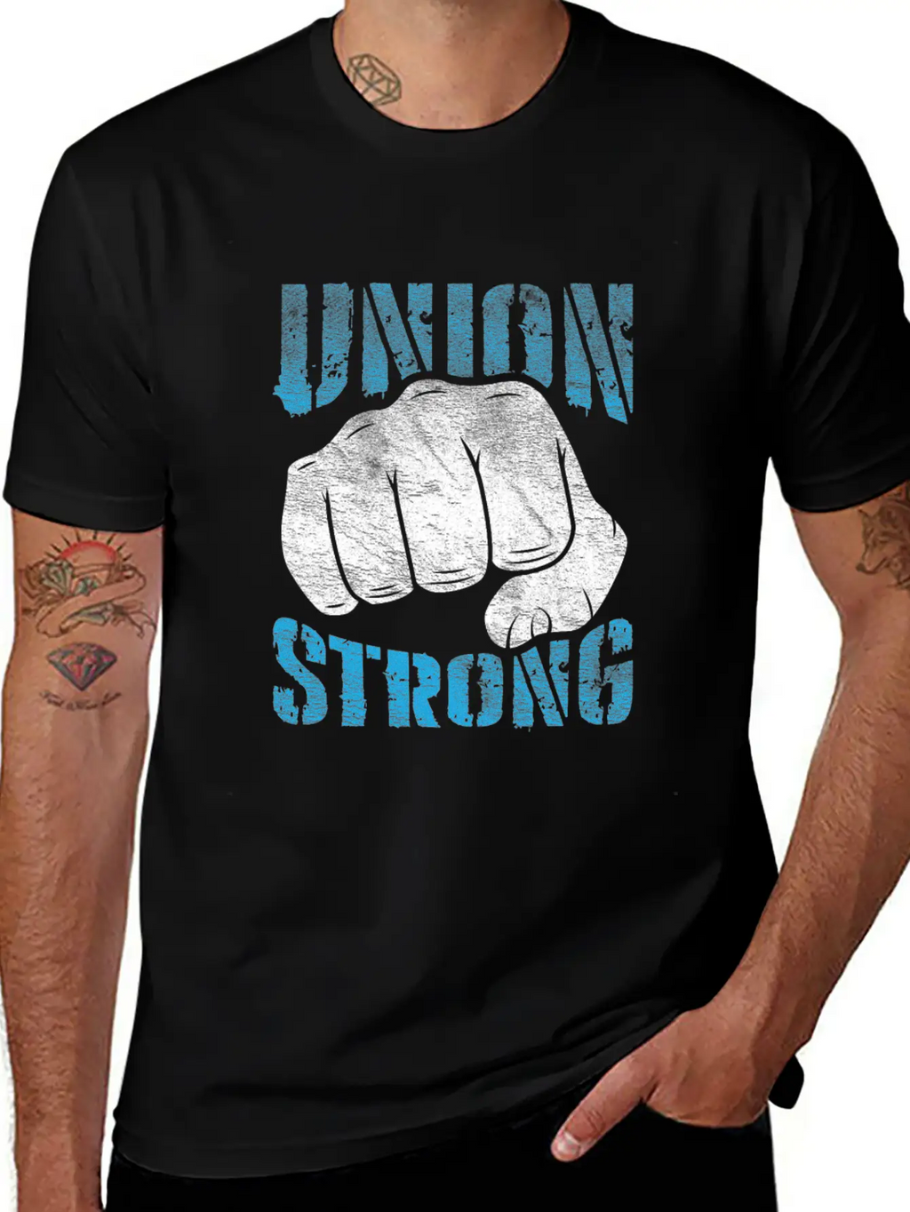 Union Strong Labor Day Proud Union Worker Laborer Essential Cotton Tee For Daily Outfits – Unisex Style