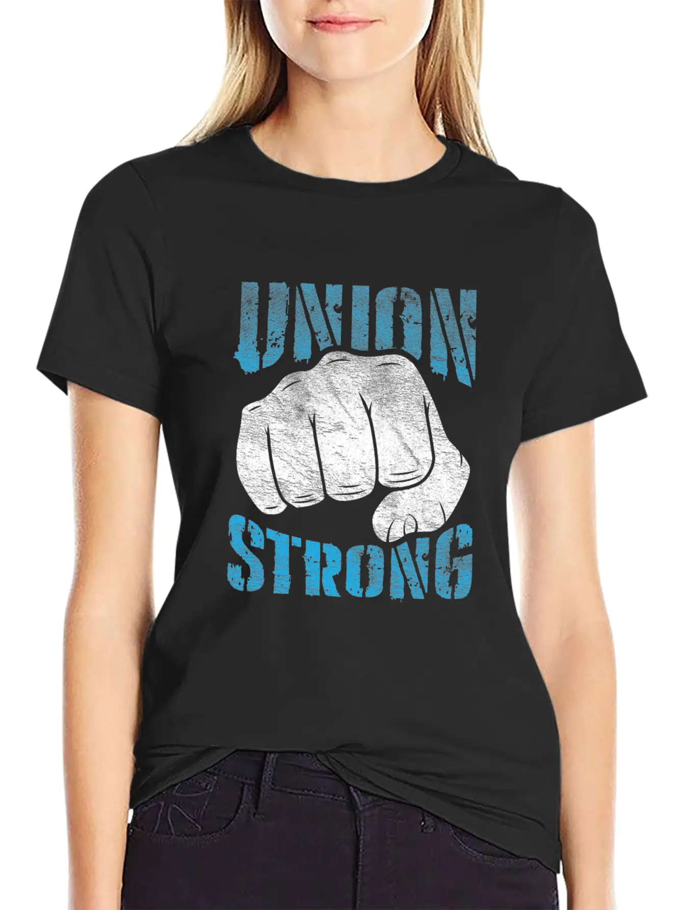 Union Strong Labor Day Proud Union Worker Laborer Essential Cotton Tee For Daily Outfits – Unisex Style