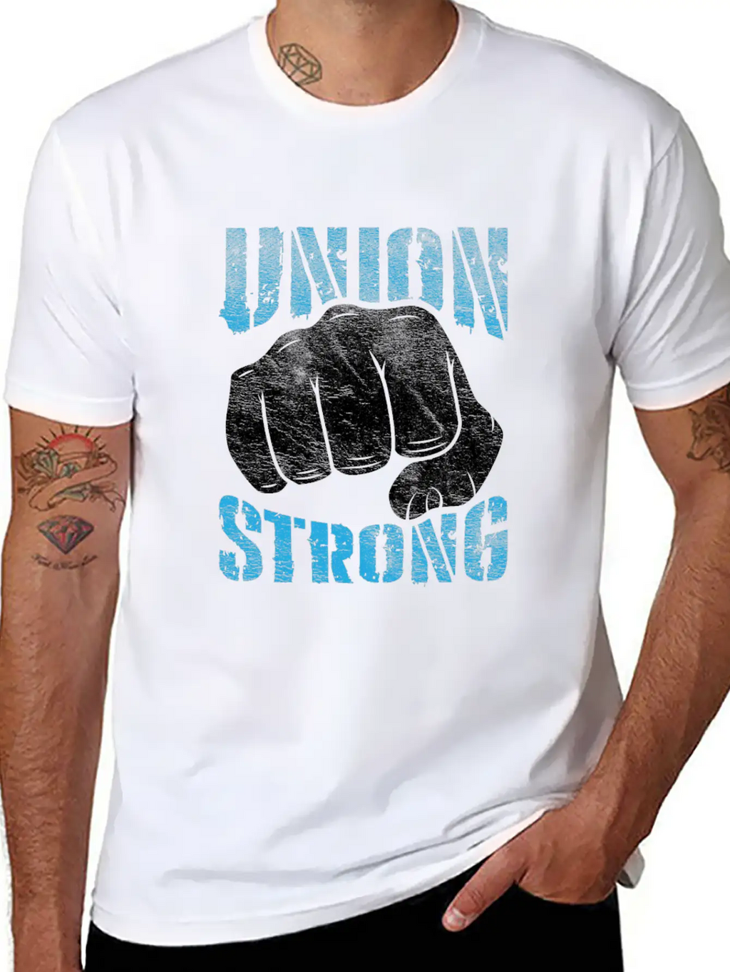 Union Strong Labor Day Proud Union Worker Laborer Essential Cotton Tee For Daily Outfits – Unisex Style