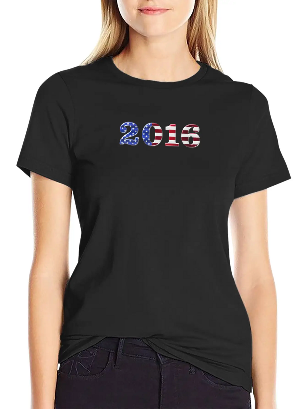 United States 2016 Enhanced Plus Drop Shadow Essential Cotton Tee For Daily Outfits – Unisex Style