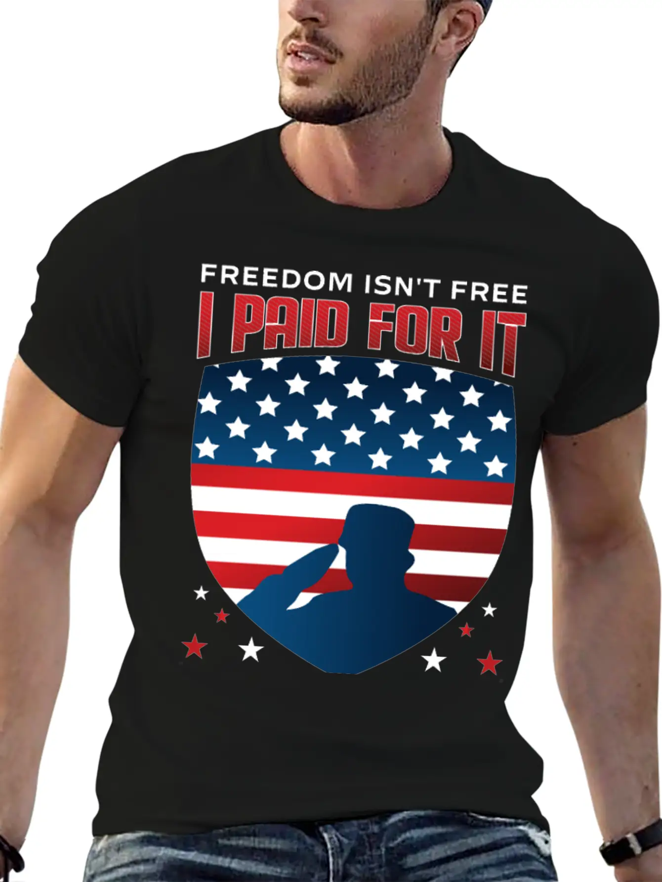 United States US Veteran Dad Grandpa Gift Ideas Unisex Short Sleeve Soft Cotton T-Shirt – Casual Everyday Wear