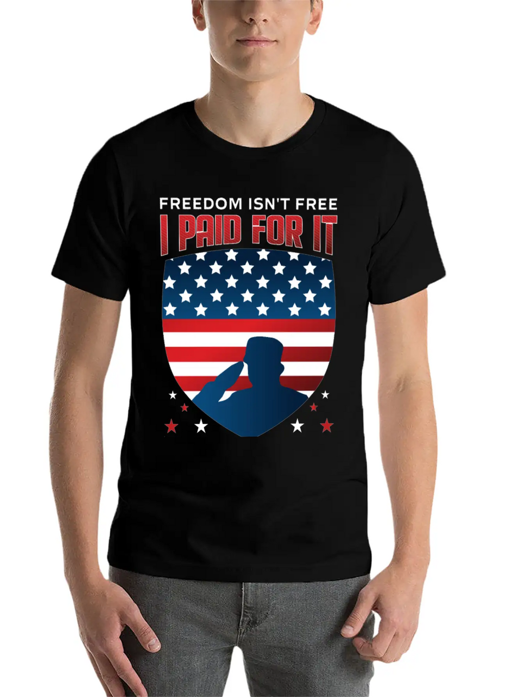 United States US Veteran Dad Grandpa Gift Ideas Unisex Short Sleeve Soft Cotton T-Shirt – Casual Everyday Wear